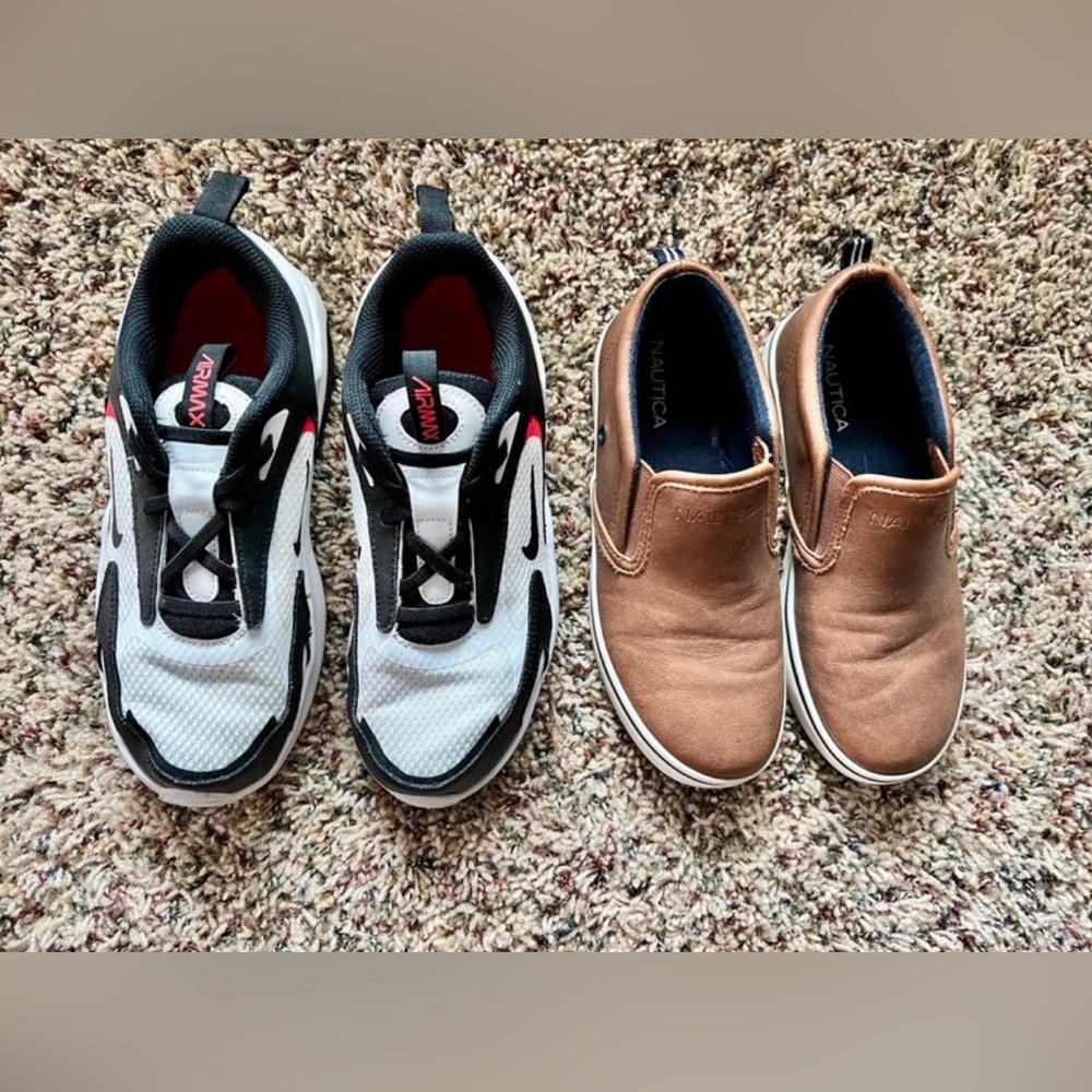 Boys shoes-Nikes size 3Y and Nauticas are size 2